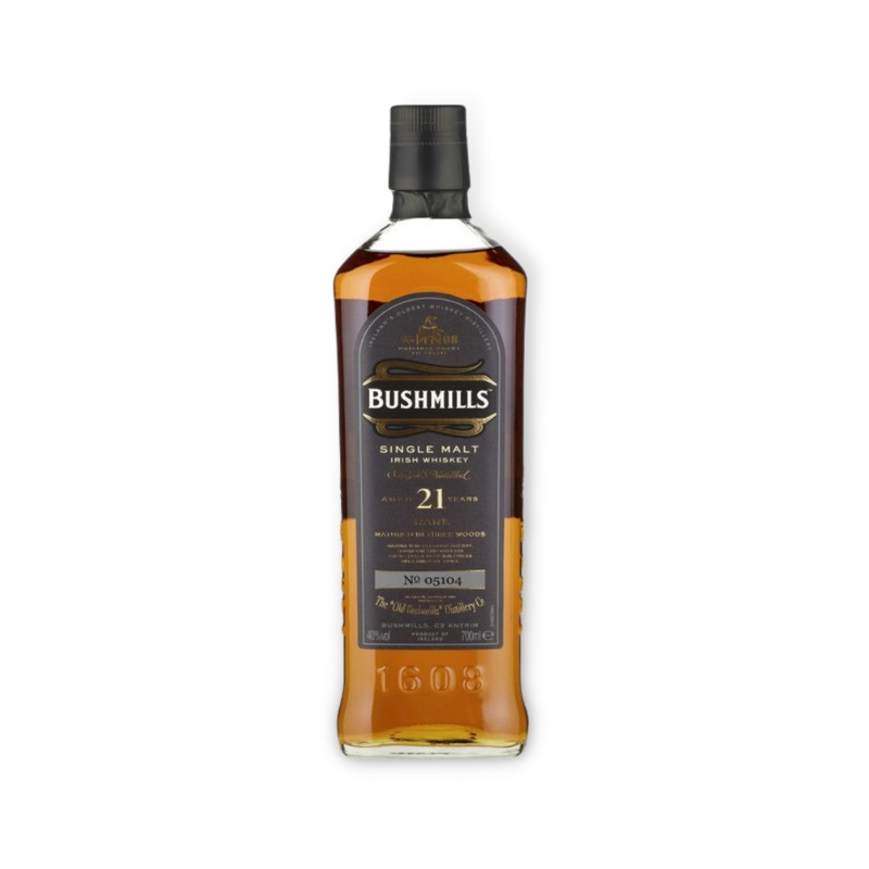Bushmills 21 Year Old Single Malt Irish Whiskey 700ml (ABV 40%)
