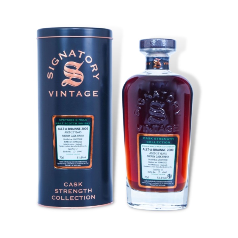 Allt-a-Bhainne 2000 22YO Cask Strength Single Malt Scotch Whisky 700ml (SV)(ABV51%)