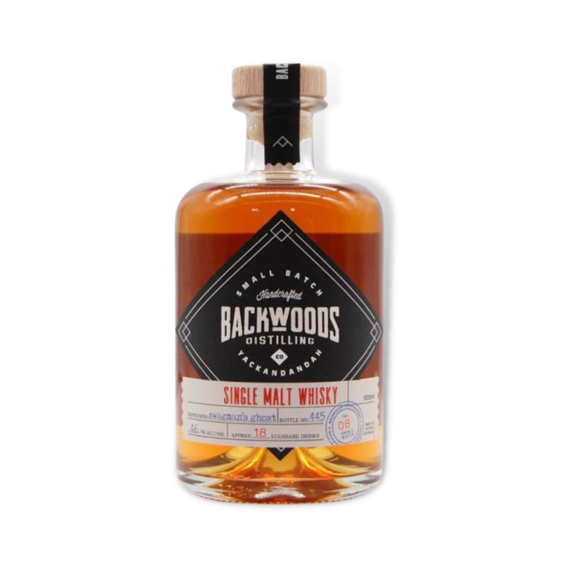 Backwoods Distilling Co Batch#8 Swagman's Ghost Rye Whisky 500ml (ABV 56%)