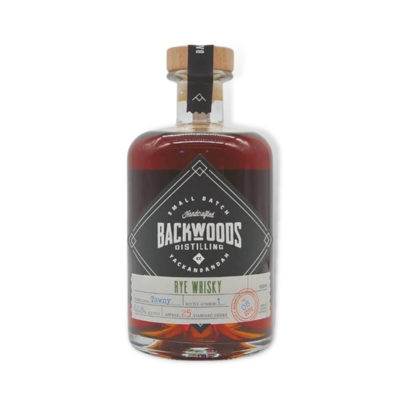 Backwoods Distilling Co Batch#8 Tawny Cask Rye Whisky 500ml (ABV 62.88%)