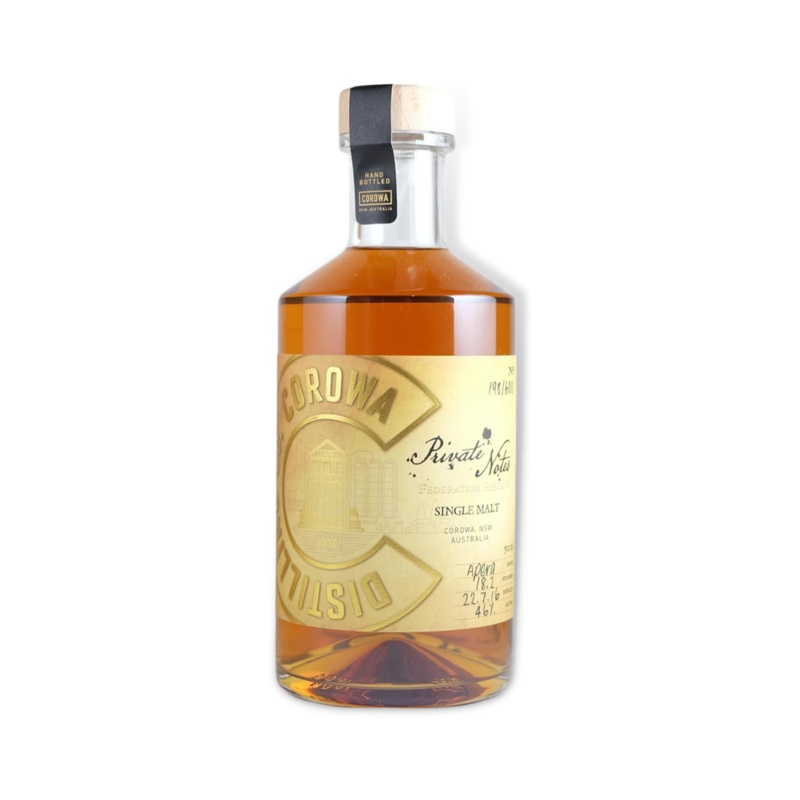 Corowa Private Notes Australian Single Malt Whisky 500ml (ABV 46%)