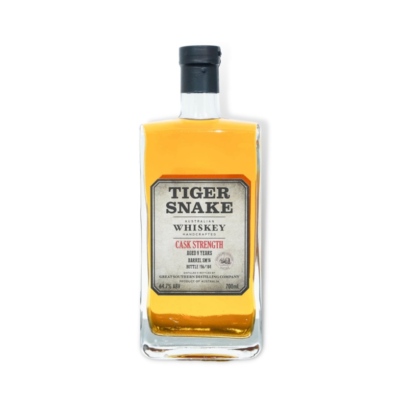 Tiger Snake 9YO Cask Strength Australian Whiskey 700ml (ABV 64.7%)