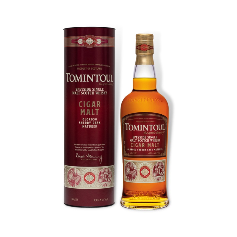 Tomintoul Cigar Malt Oloroso Sherry Cask Single Malt Scotch Whisky 700ml (ABV 43%)