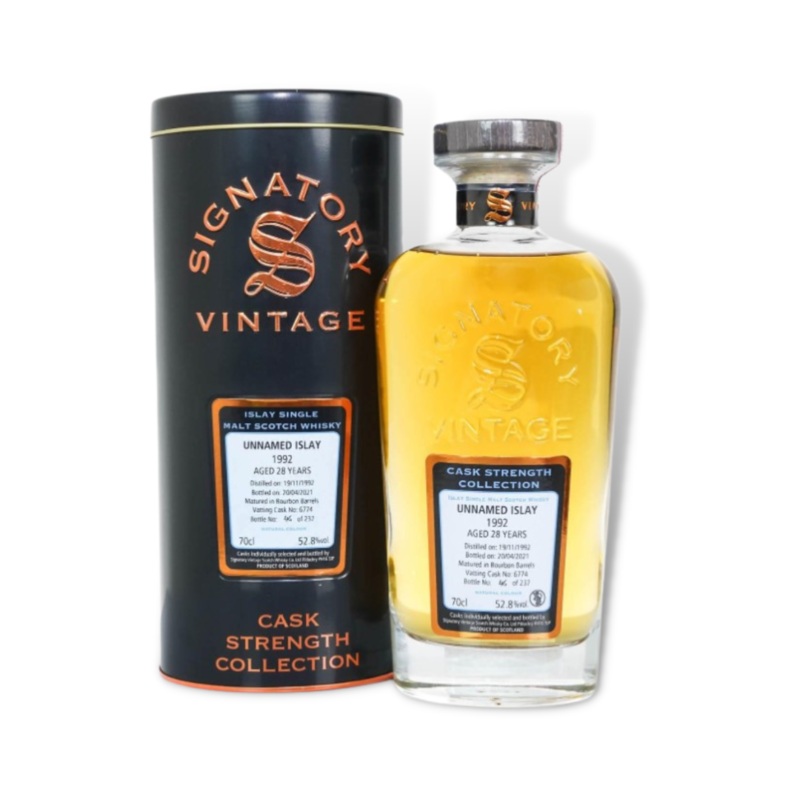 Unnamed Islay 1992 28YO Cask Strength Single Malt Scotch Whisky 700ml (SV)(ABV52%)