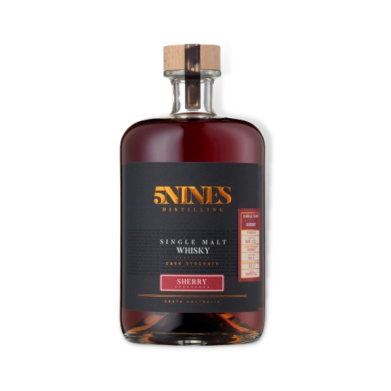 5Nines Sherry Lightly Peat Cask Strength Single Malt Whisky 700ml (ABV 59.1%)