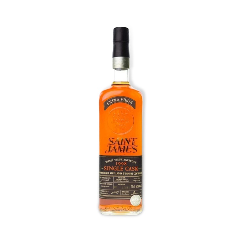 Saint James 1998 Single Cask Rhum Agricole 700ml (ABV 42.8%)