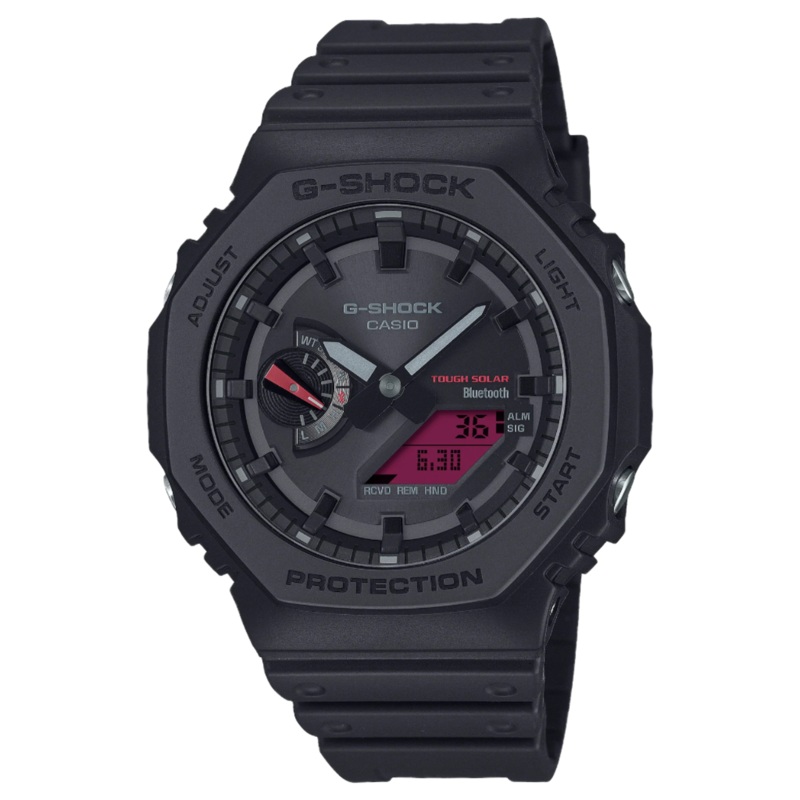 G-Shock Duo Black and Red Dial Black Resin Band Watch GAB2100BBR-1A