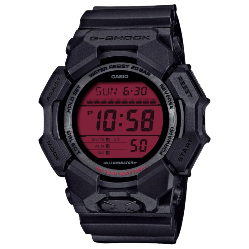 G-Shock Red Dial Black Resin Band Watch GD010BBR-1D