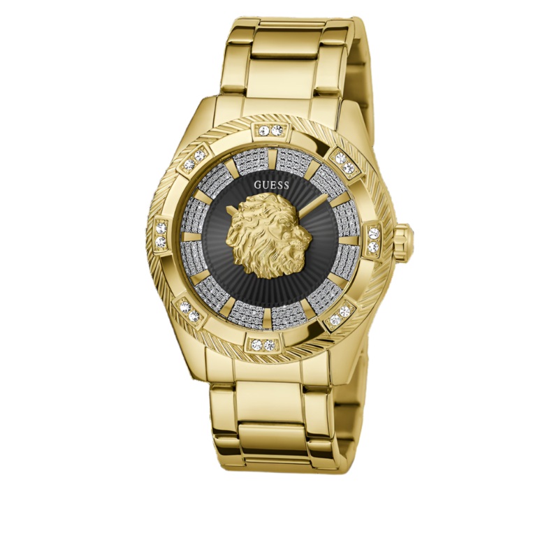 Guess Beast Black Dial Gold Stainless Steel Watch GW0783G1
