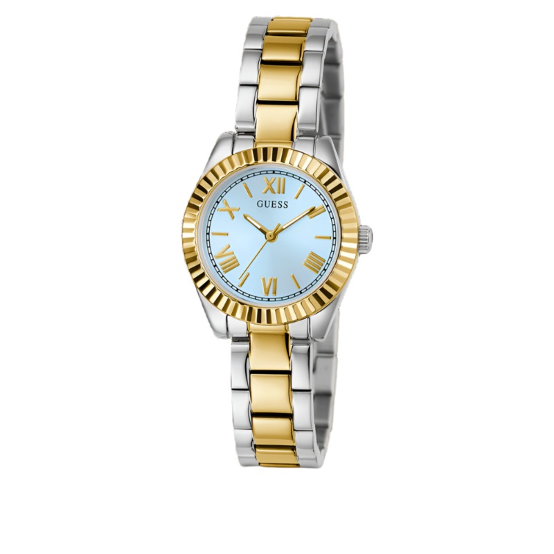 Guess Mini Luna Blue Dial Two Tone Stainless Steel Watch GW0687L4