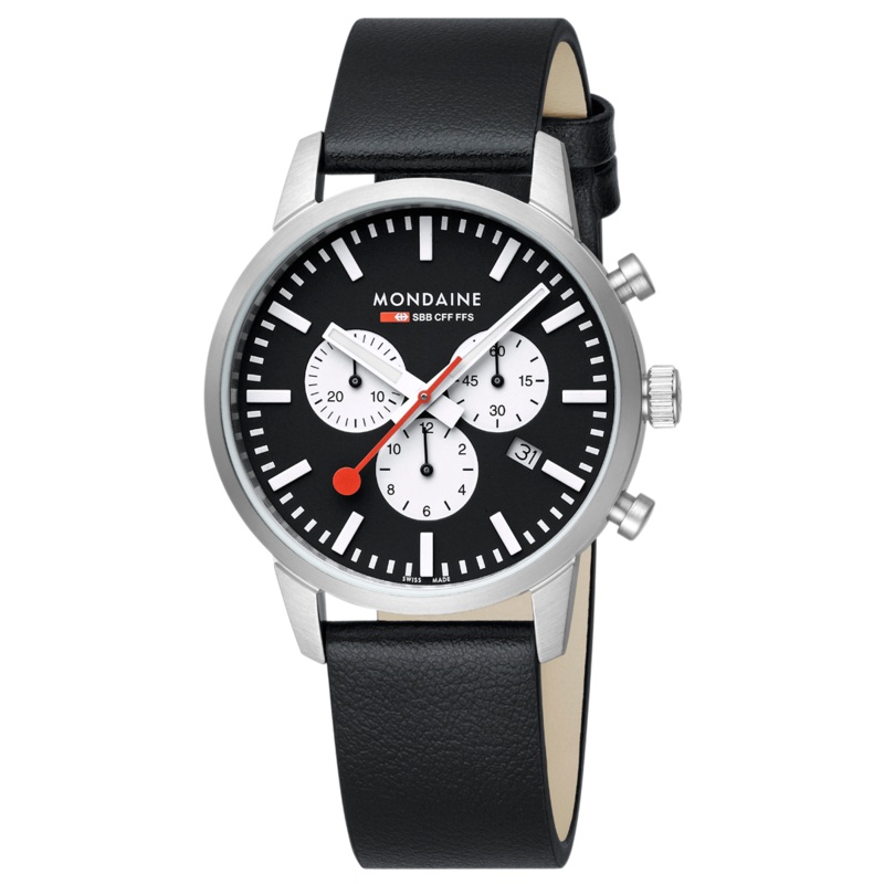 Mondaine Neo Chronograph Super-luminova Vegan Leather, 41 Mm MSD.41420.LBV