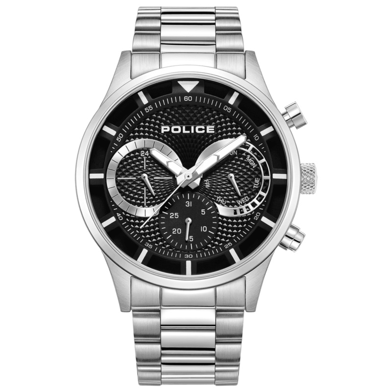 Police Chronograph Black Dial Stainless Steel Band Driver II Men's Watch PEWGK0040303