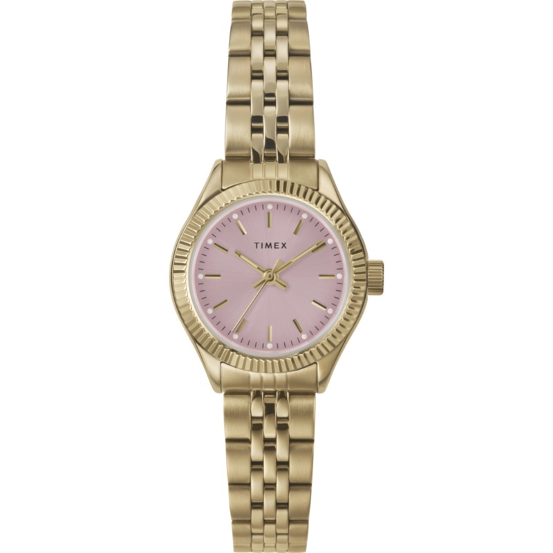 Timex Legacy Mini Pink Dial Gold Stainless Steel Quartz Watch TW2W90800
