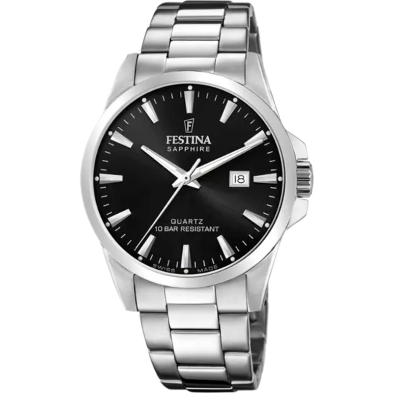 Festina Black Dial Stainless Steel Strap Men's Watch F20024/4
