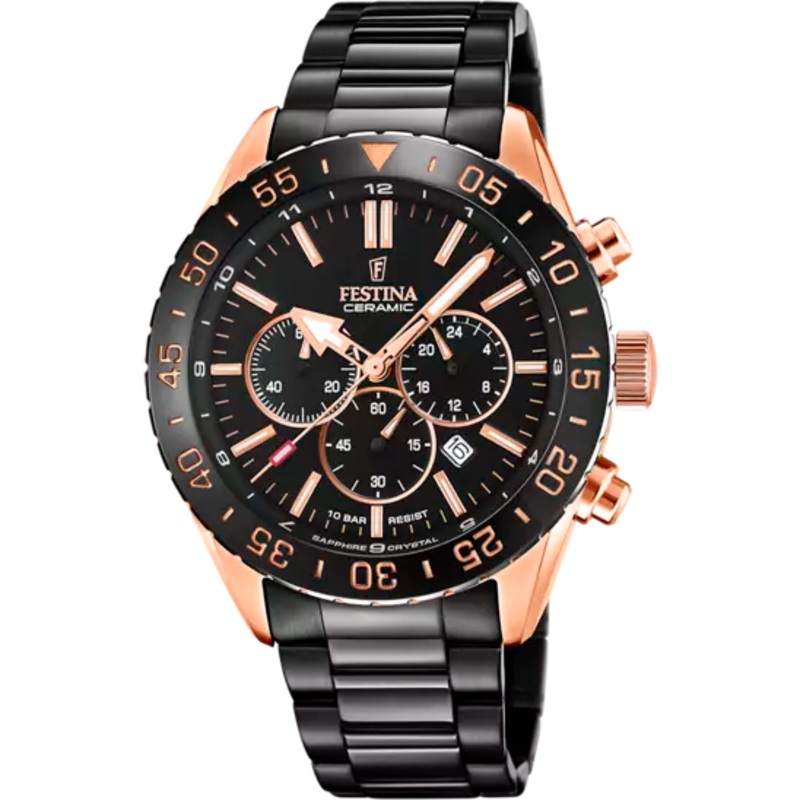 Festina Black Dial Stainless Steel Strap Men's Watch F20578/1