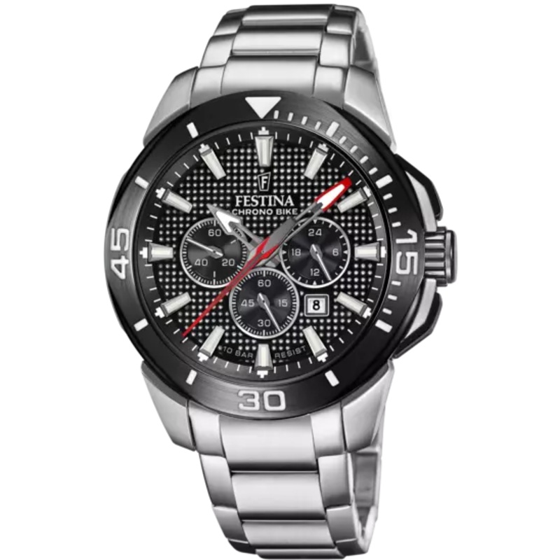 Festina Chrono Bike Black Dial Stainless Steel Strap Men's Watch F20641/4