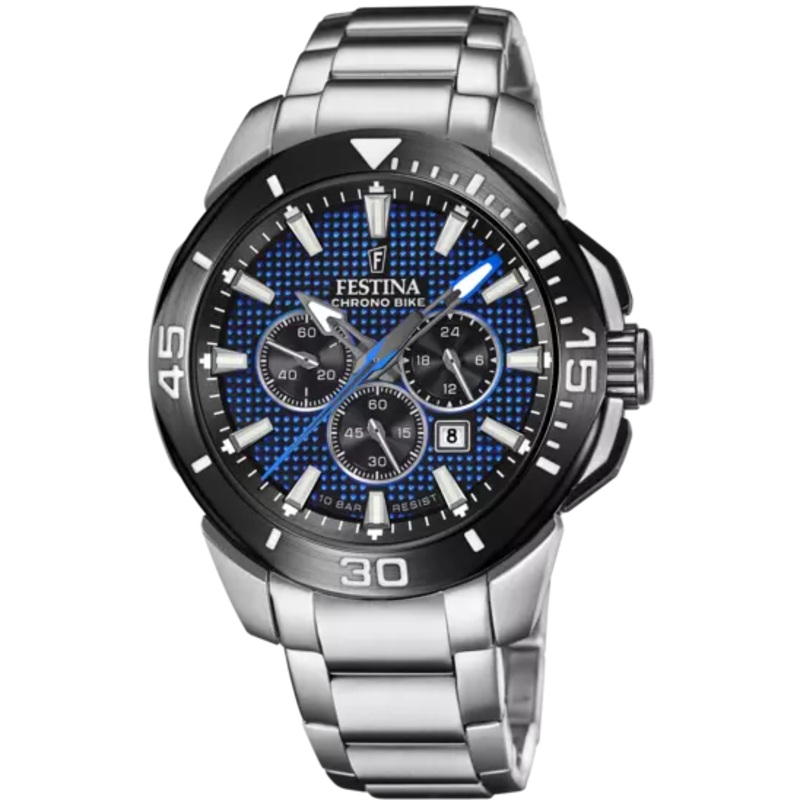 Festina Chrono Bike Blue Dial Stainless Steel Strap Men's Watch F20641/2