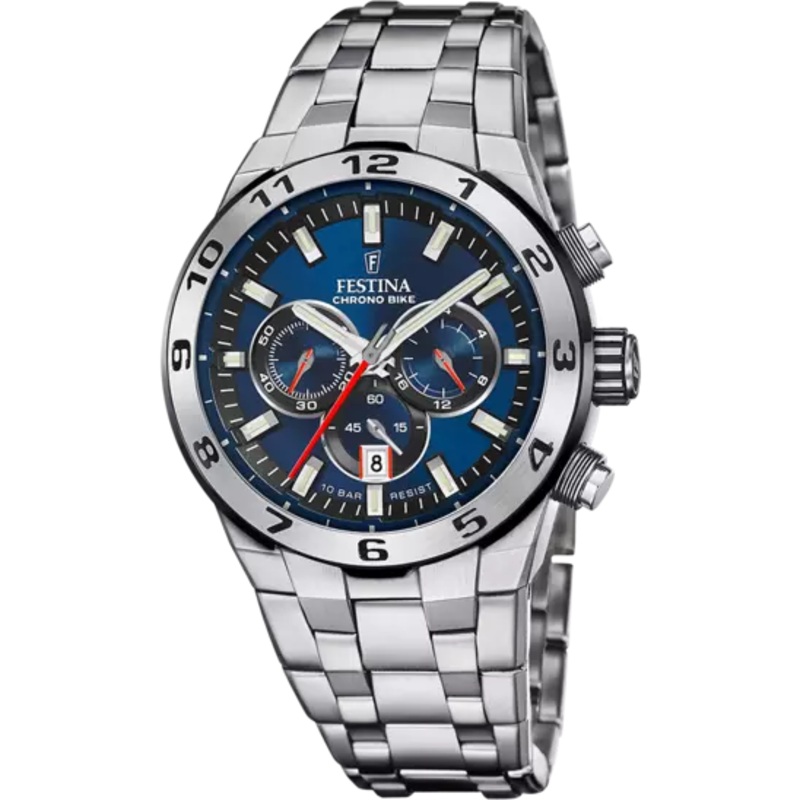 Festina Chrono Bike Blue Dial Stainless Steel Strap Men's Watch F20670/1