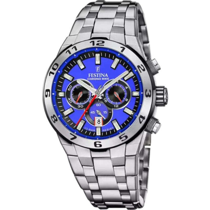 Festina Chrono Bike Blue Dial Stainless Steel Strap Men's Watch F20670/3
