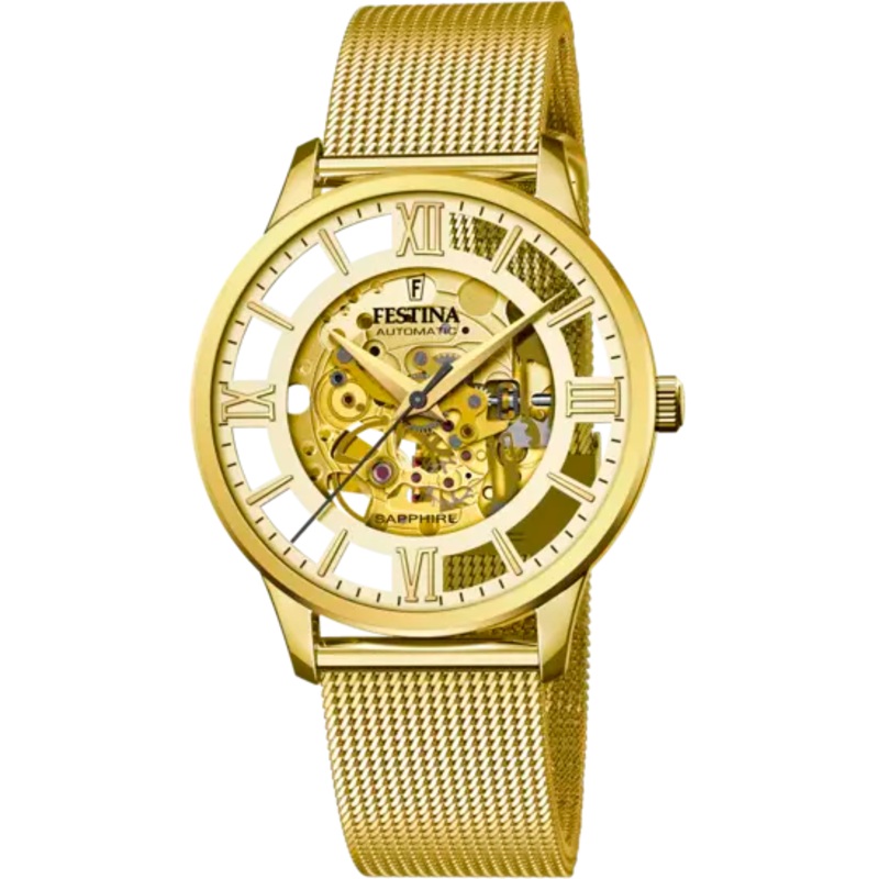 Festina Gold Dial Gold Stainless Steel Strap Men's Watch F20667/1