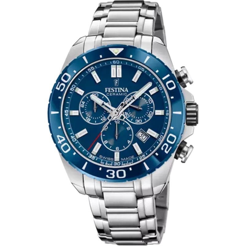 Festina Swiss Made Blue Dial Stainless Steel Bracelet Men's Watch F20042/2