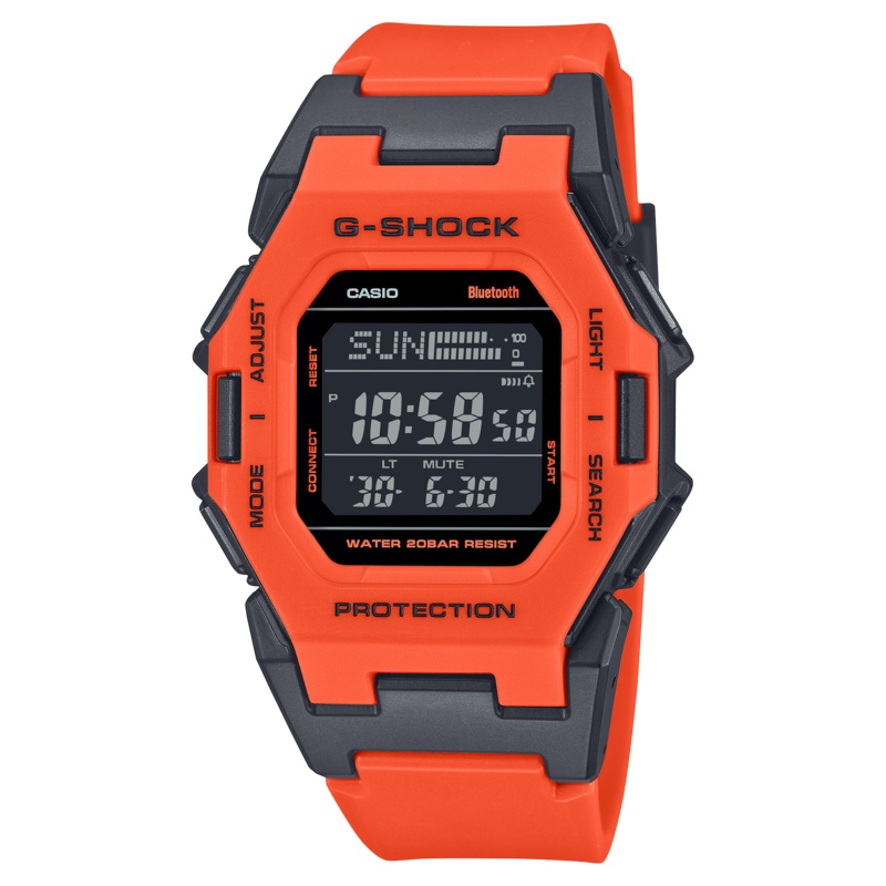 G-Shock Digital Black Dial Orange Resin Band Watch GDB500FL-4D