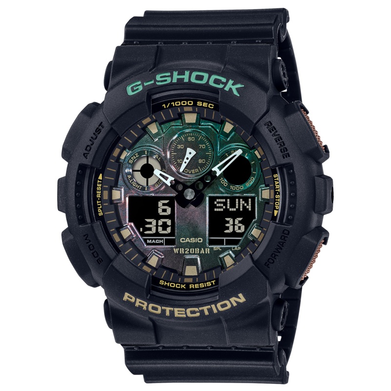 G-Shock Digital Black Resin Band Men's Watch GA100RC-1A