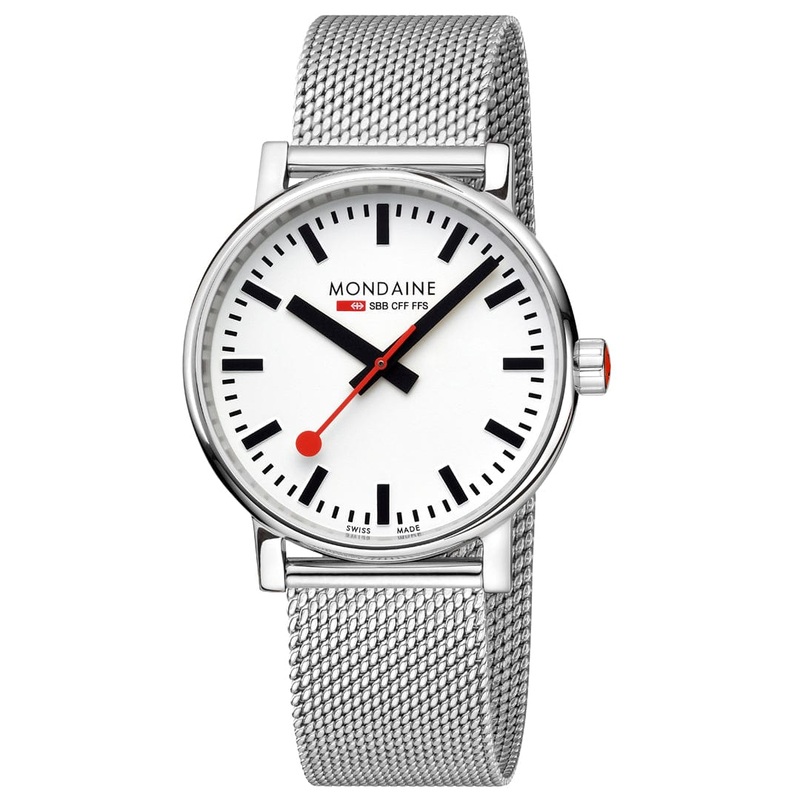 Mondaine Evo2 Stainless Steel White Dial Watch MSE.40110.SM