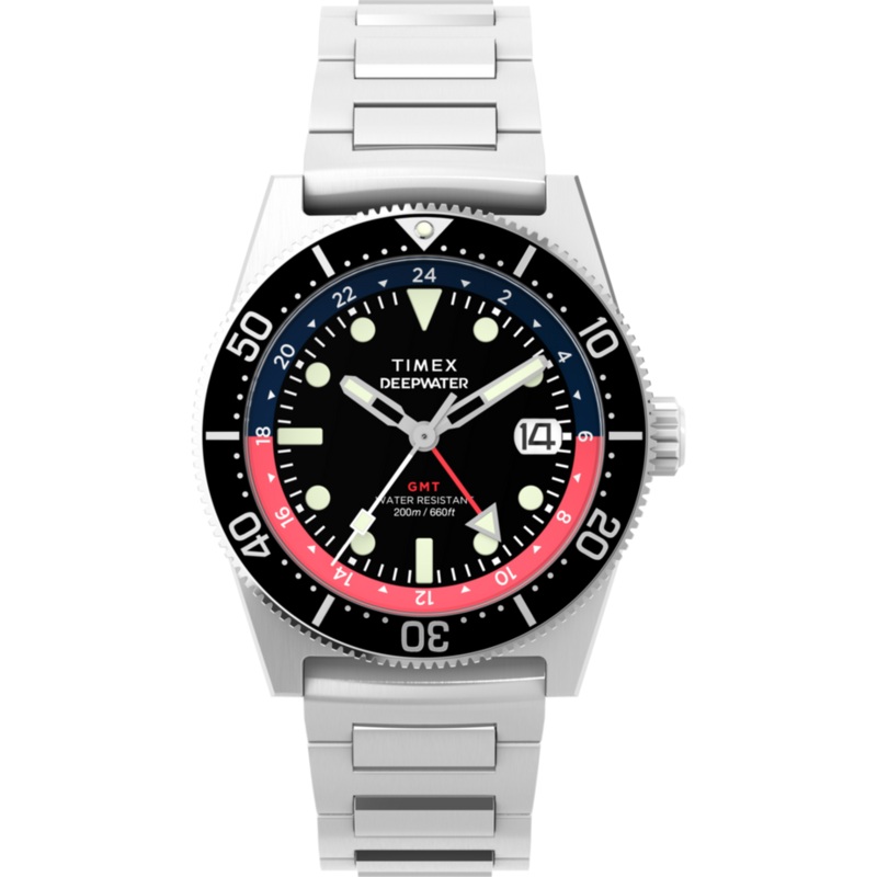 Timex Deepwater Reef 200M GMT 41mm Stainless Steel Strap Watch TW2W95300