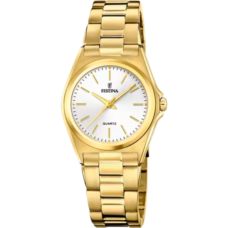 Elegant Festina Steel Watch with Classic White Dial F20557/2