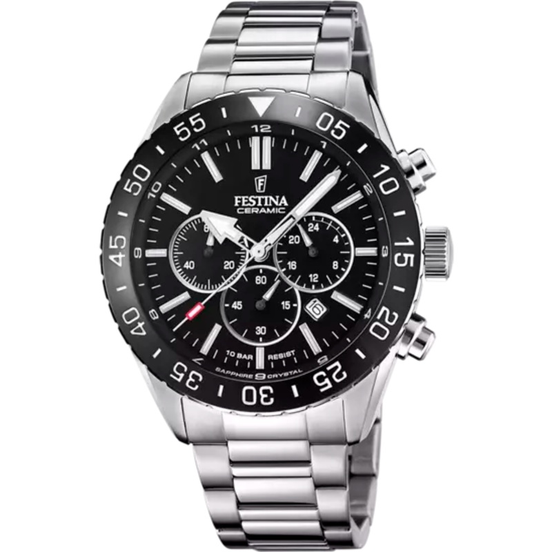 Festina Black Dial Stainless Steel Strap Men's Watch F20575/3