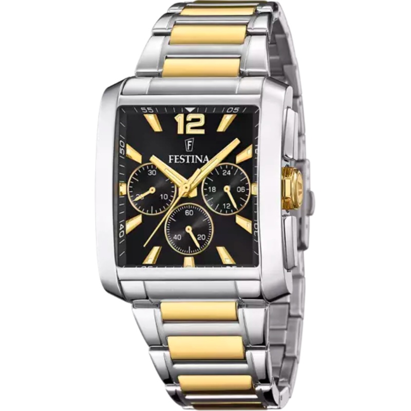 Festina Black Dial Stainless Steel Strap Men's Watch F20637/4