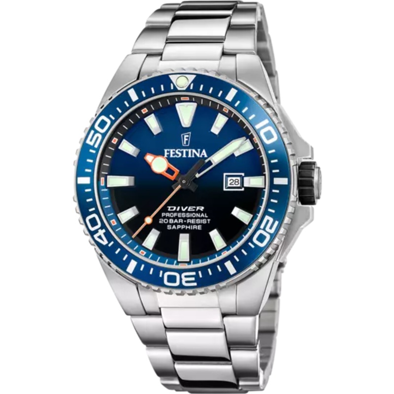Festina Blue Dial Stainless Steel 316L Men's Watch F20663/1
