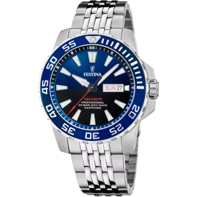 Festina Blue Dial Stainless Steel Bracelet Men's Watch F20661/1
