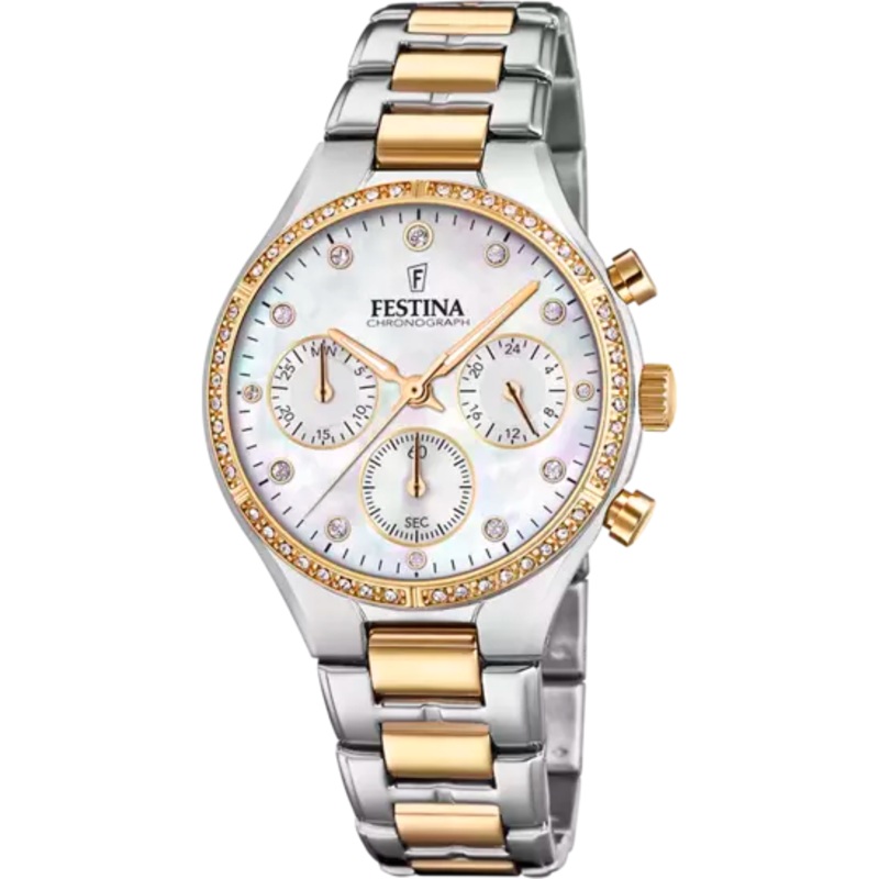 Festina Boyfriend Mother of Pearl Dial Stainless Steel Bracelet Men's Watch F20402/1
