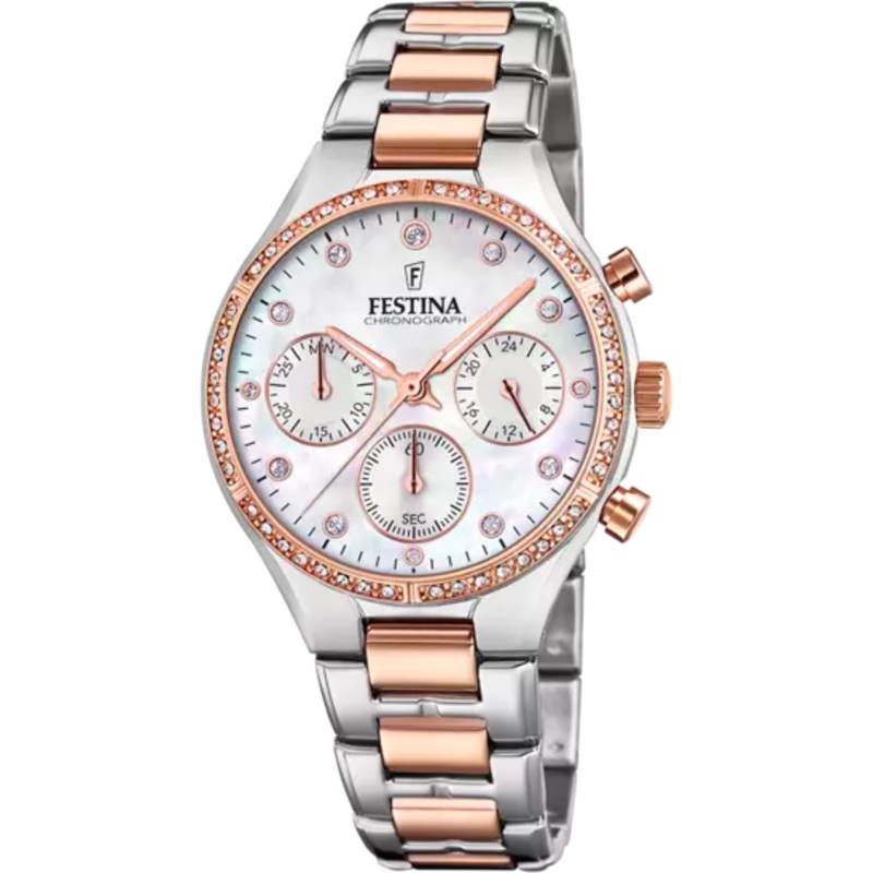 Festina Boyfriend Mother of Pearl Dial Stainless Steel Bracelet Men's Watch F20403/1