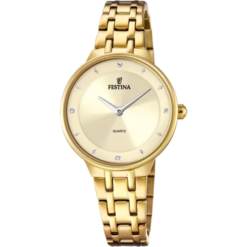 Festina Elegance and Durability Women's Watch with Beige Dial and Stainless Steel Strap F20601/2