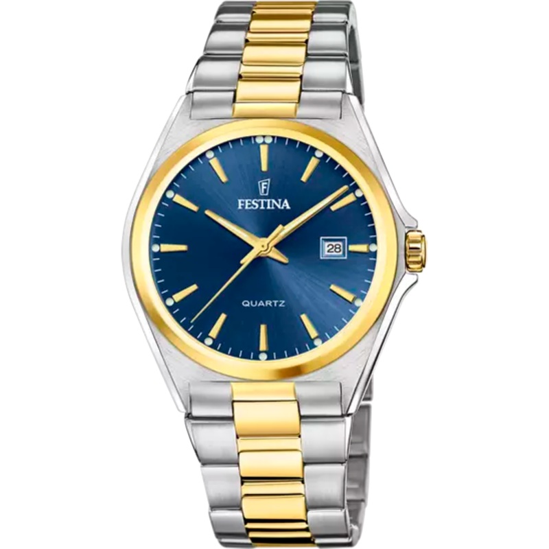 Festina Men's Elegance and Precision Timepiece with Steel Strap and Blue Dial F20554/4