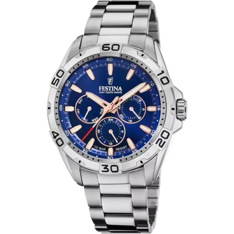 Festina Men's Elegance Stainless Steel Watch with Blue Dial F20623/2