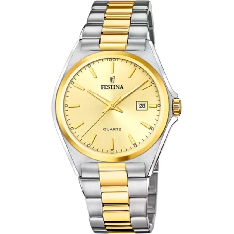 Festina Men's Elegance Stainless Steel Watch with Champagne Dial F20554/3