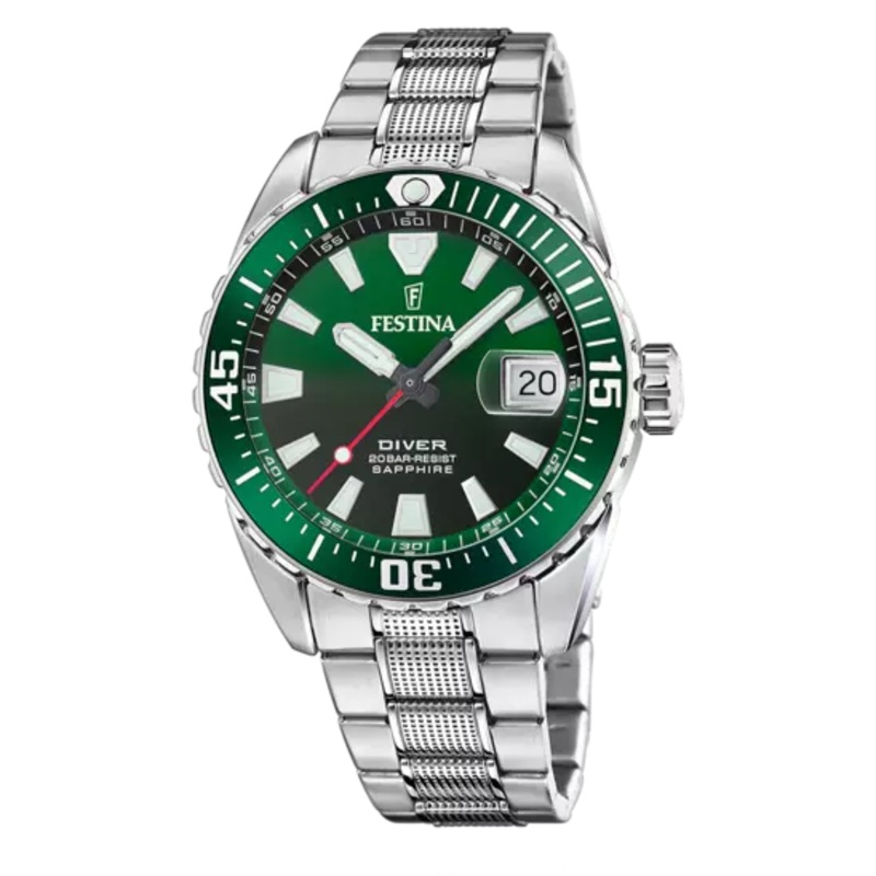 Festina Men's Originals Green Stainless Steel Timepiece F20669/2