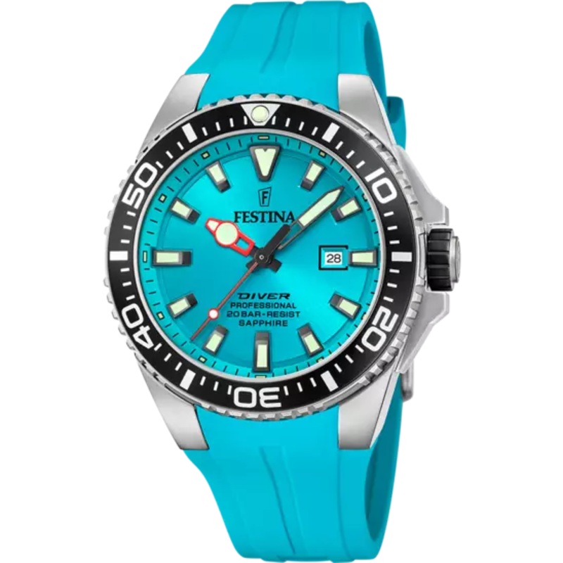 Festina Men's Sophisticated Blue Dial Watch with Durable Rubber Strap F20664/5