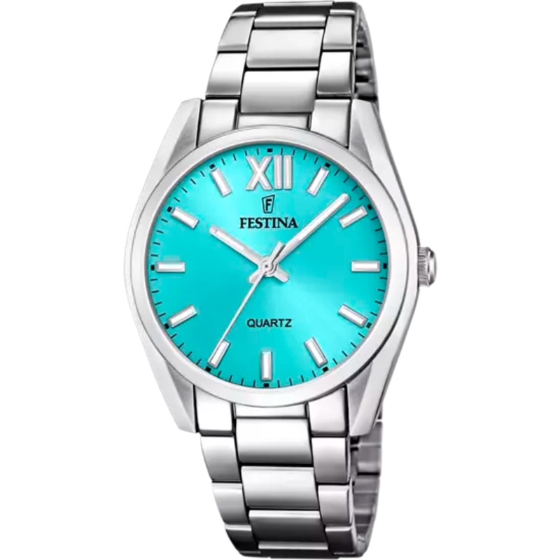 Festina Women's Elegance Collection Watch with Blue Dial and Stainless Steel Band - Model F20622/D