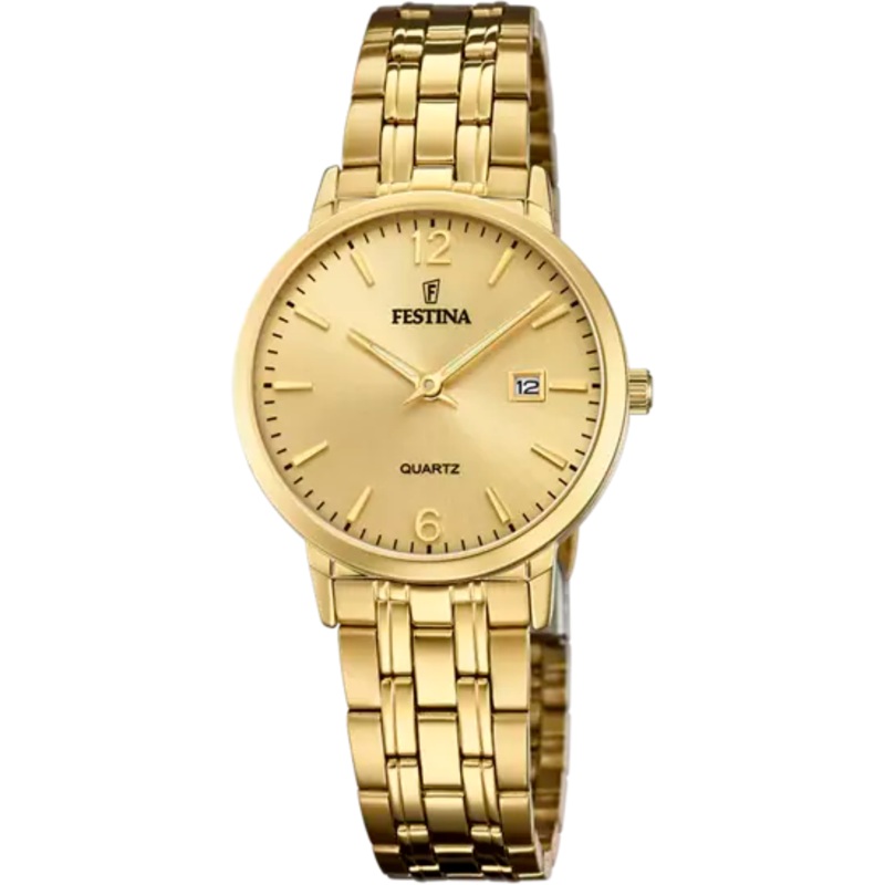 Festina Women's Elegance Gold Dial Stainless Steel Watch F20514/3