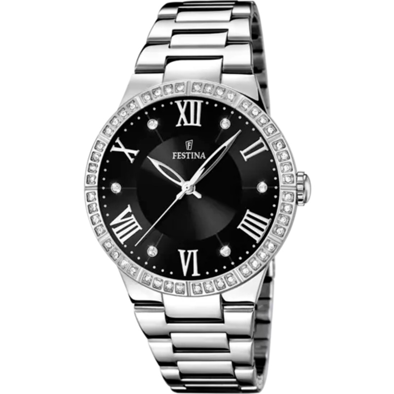 Festina Women's Elegance Zirconia Adorned Stainless Steel Watch F16719/2