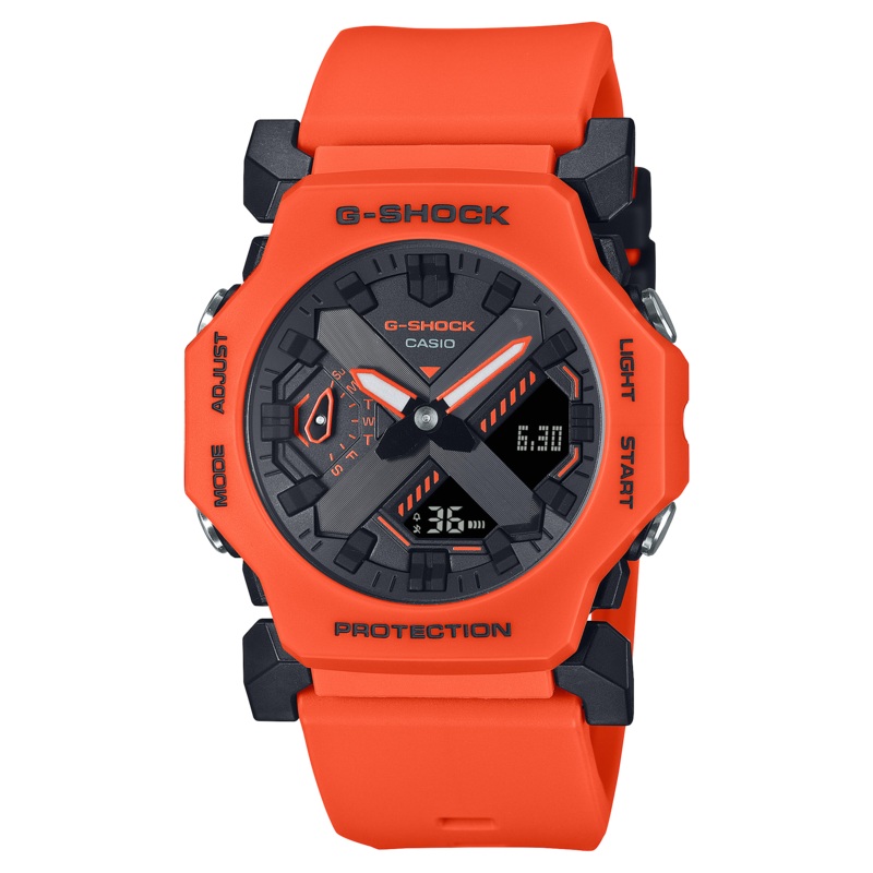 G-Shock Digital Black Dial Orange Resin Band Watch GA2300FL-4A