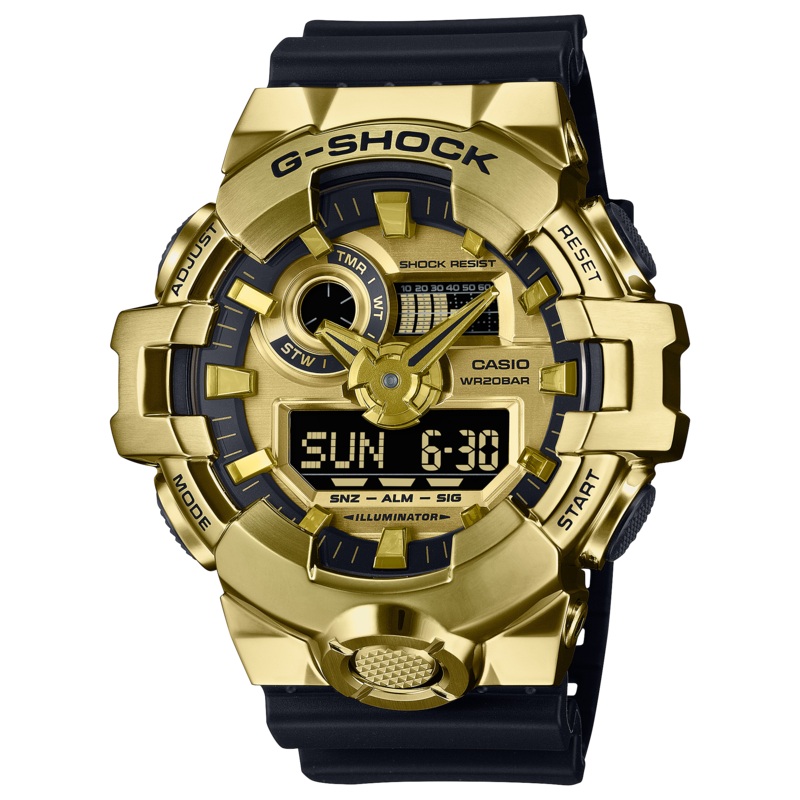 G-Shock G-Steel Gold Dial Black Resin Band Watch GM700G-9A