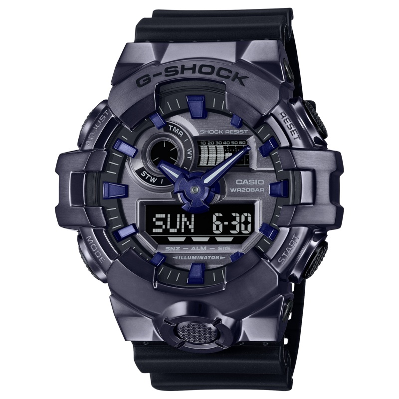 G-Shock G-Steel Purple Dial Black Resin Band Watch GM700P-6A