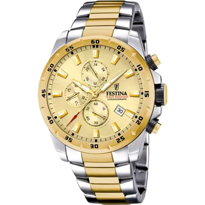 Reloj Festina Gold Dial Stainless Steel Men's Watch F20562/1