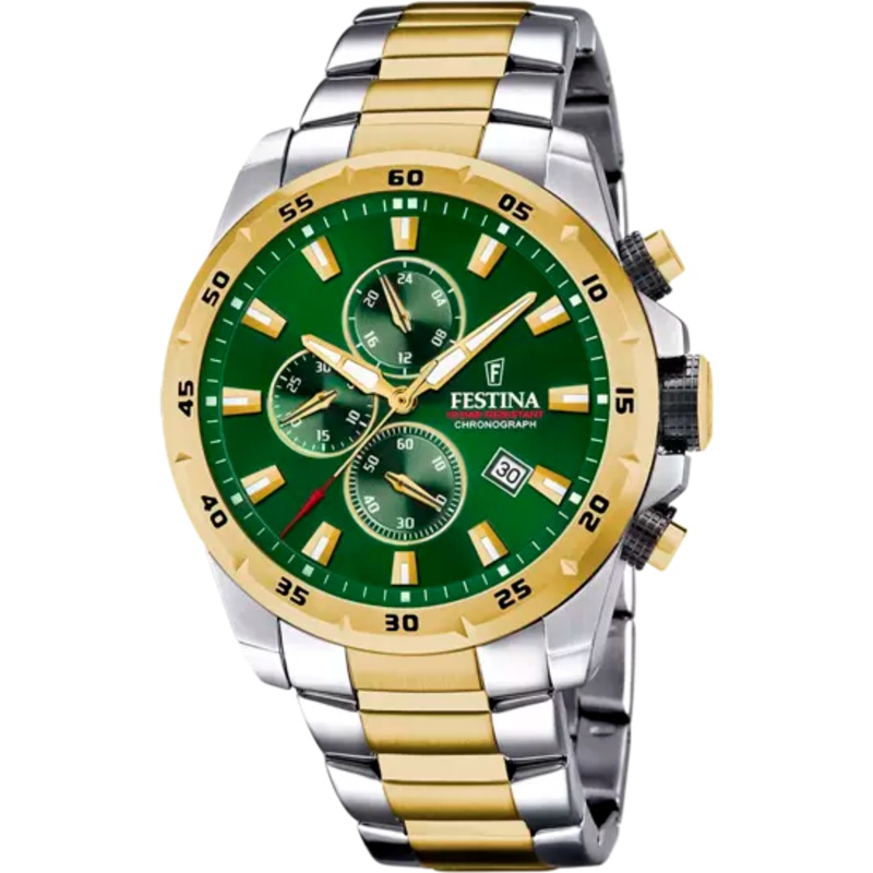 Reloj Festina Green Dial Stainless Steel Men's Watch F20562/3